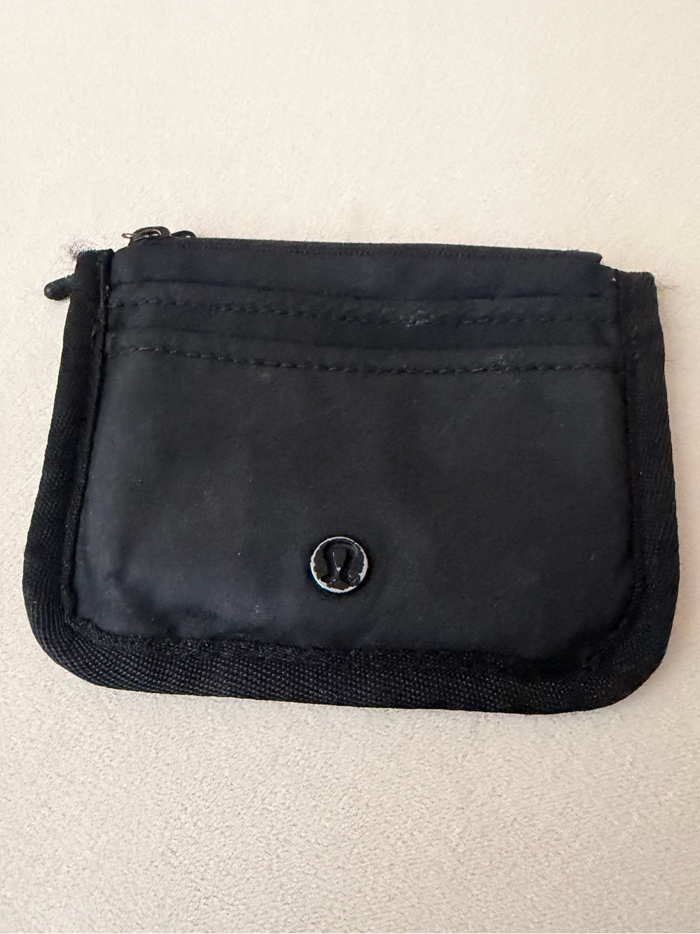 lululemon athletica Black Zip Card Pouch
